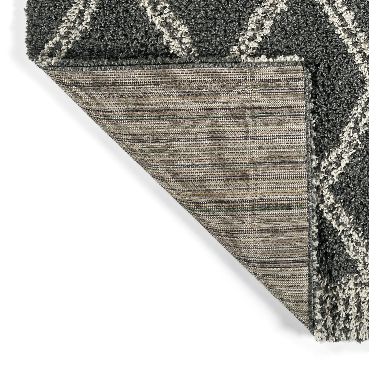 Kaleen Komon Collection Dark Grey Throw Rug 2'11" x 4'11"