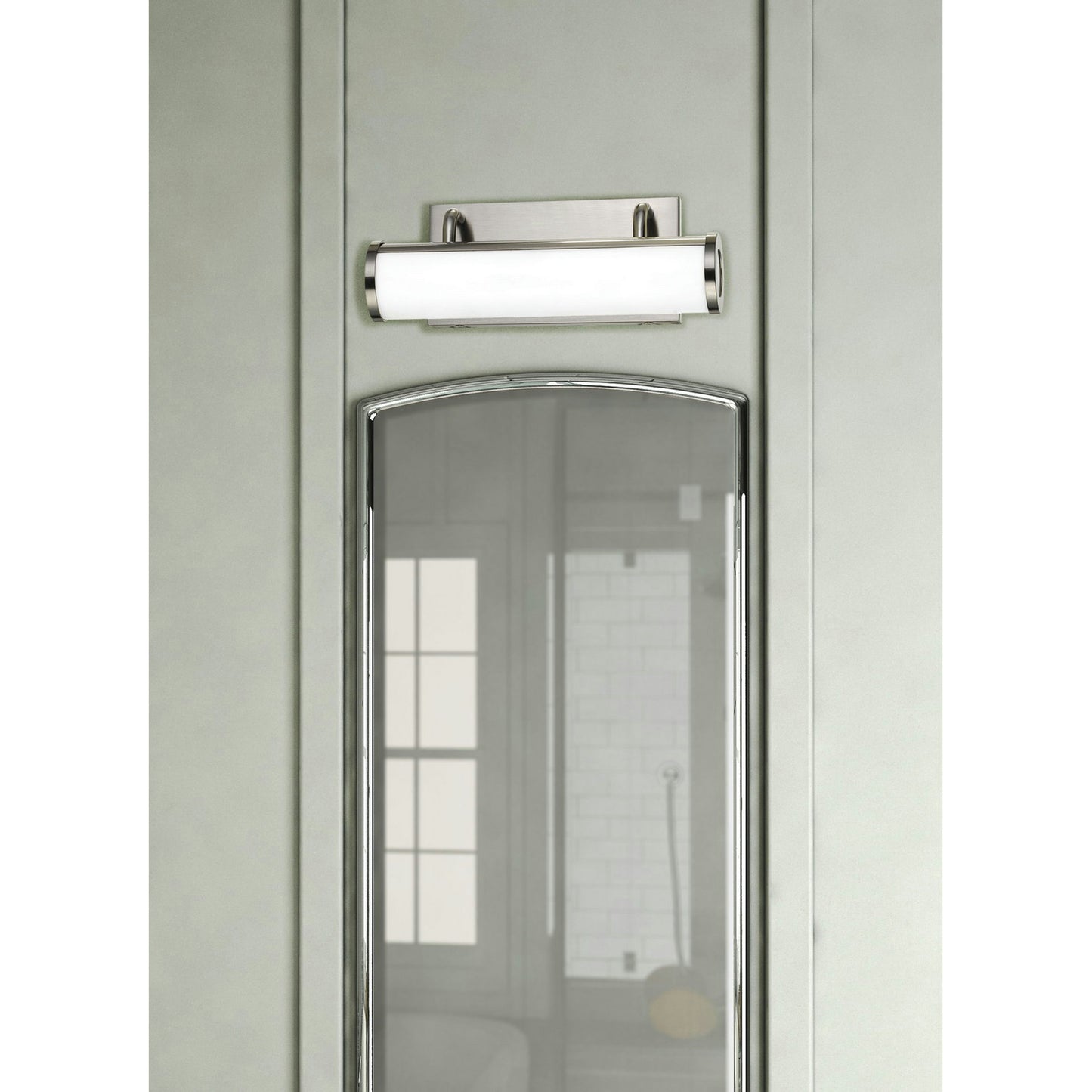 Brushed steel Acrylic/metal Contract lighting - Vanity light, LA-8604-S