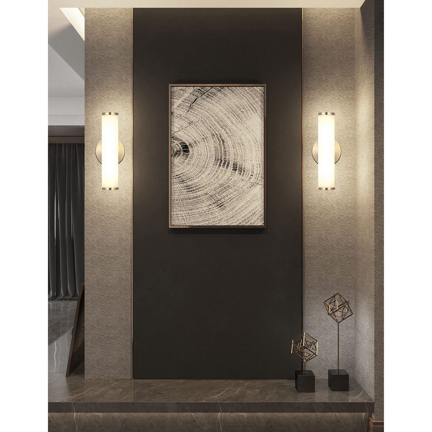 Brushed steel Metal/acrylic Brentwood - Vanity lights, LA-8606-1