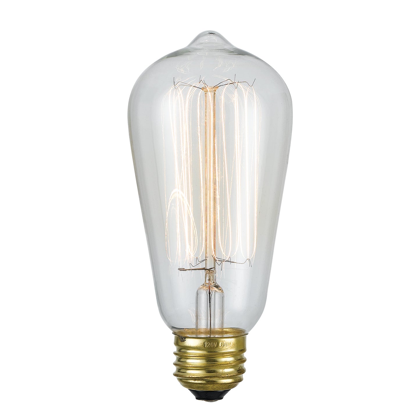 Clear & chrome Metal Edison bulb - Halogen, LB-7147-60W