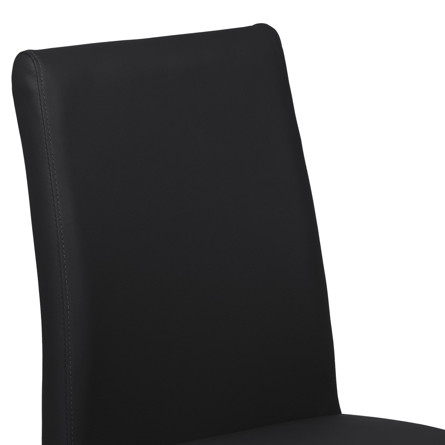 Blanca Contemporary Dining Chair in Black Faux Leather - Set of 2