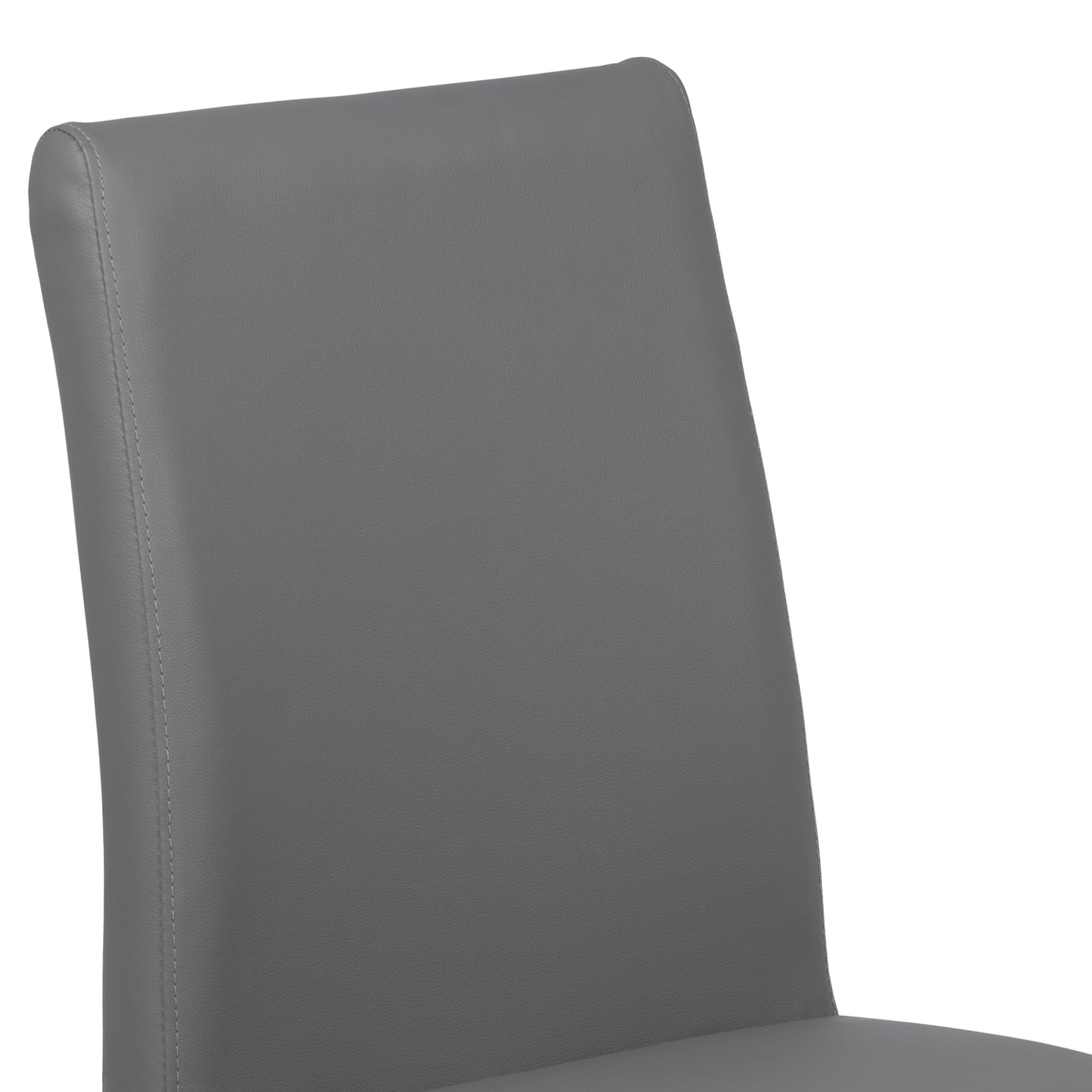 Blanca Contemporary Dining Chair in Gray Faux Leather - Set of 2