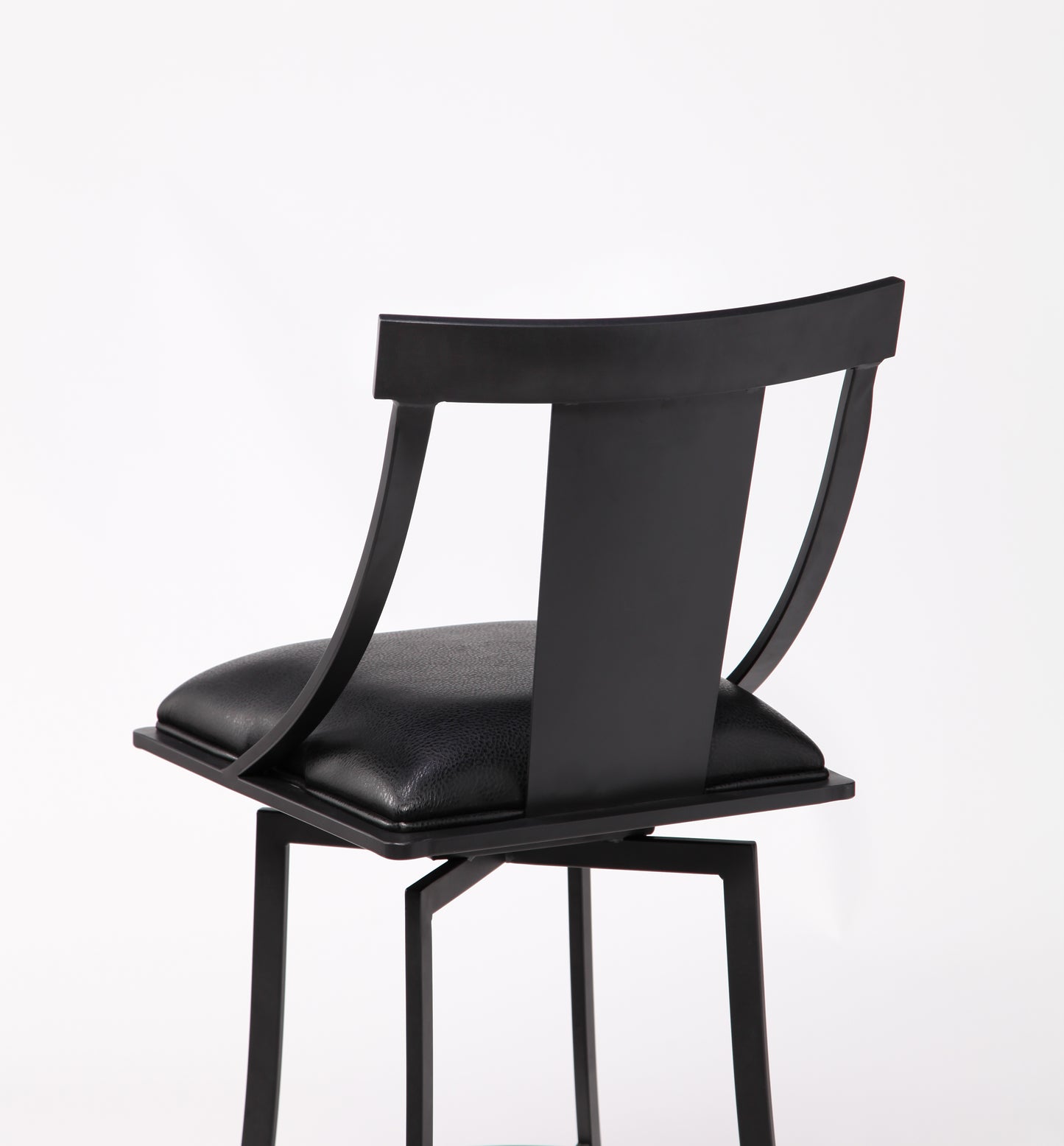 Brisbane Contemporary 26" Counter Height Barstool in Matte Black Finish
