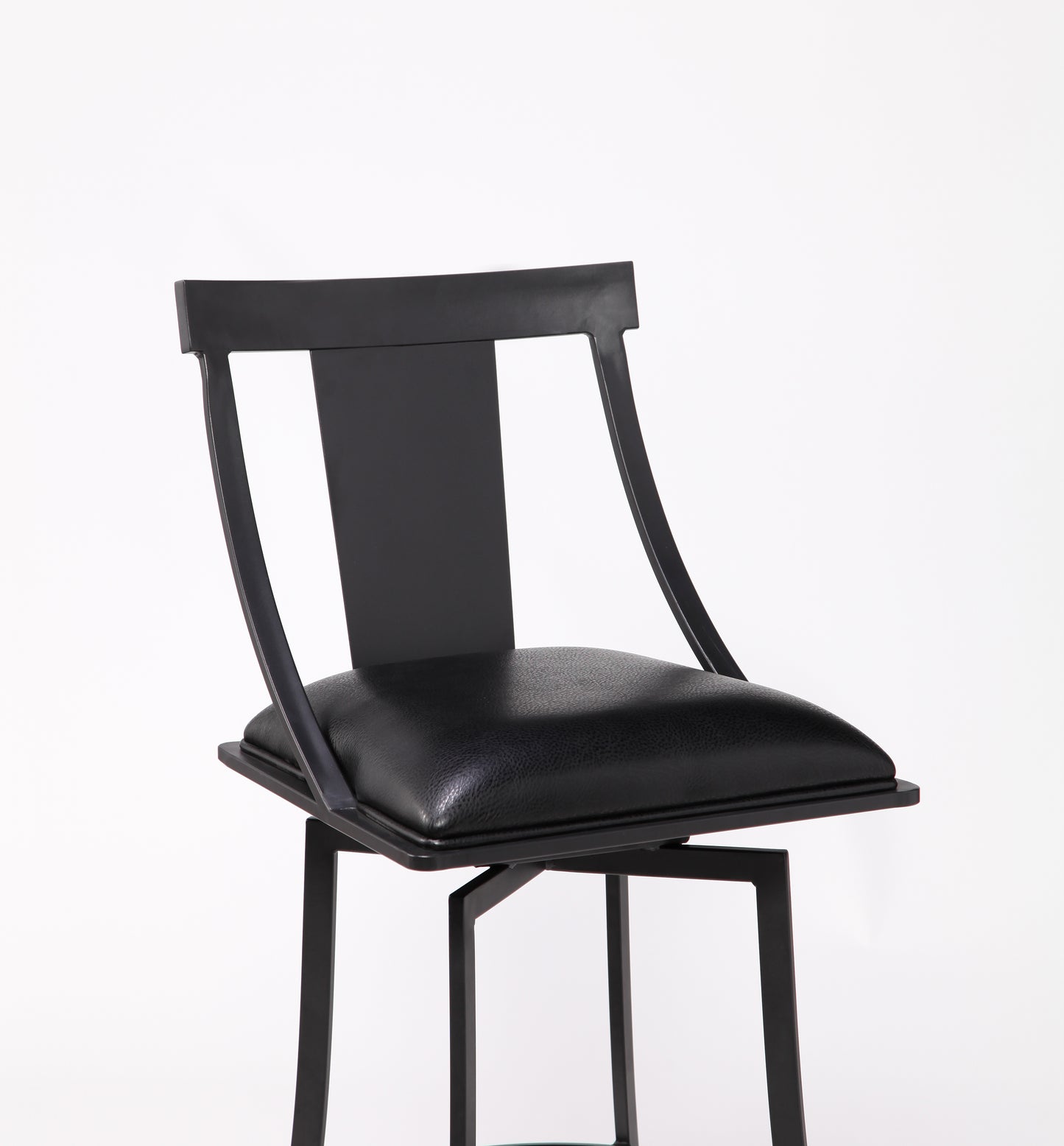Brisbane Contemporary 26" Counter Height Barstool in Matte Black Finish