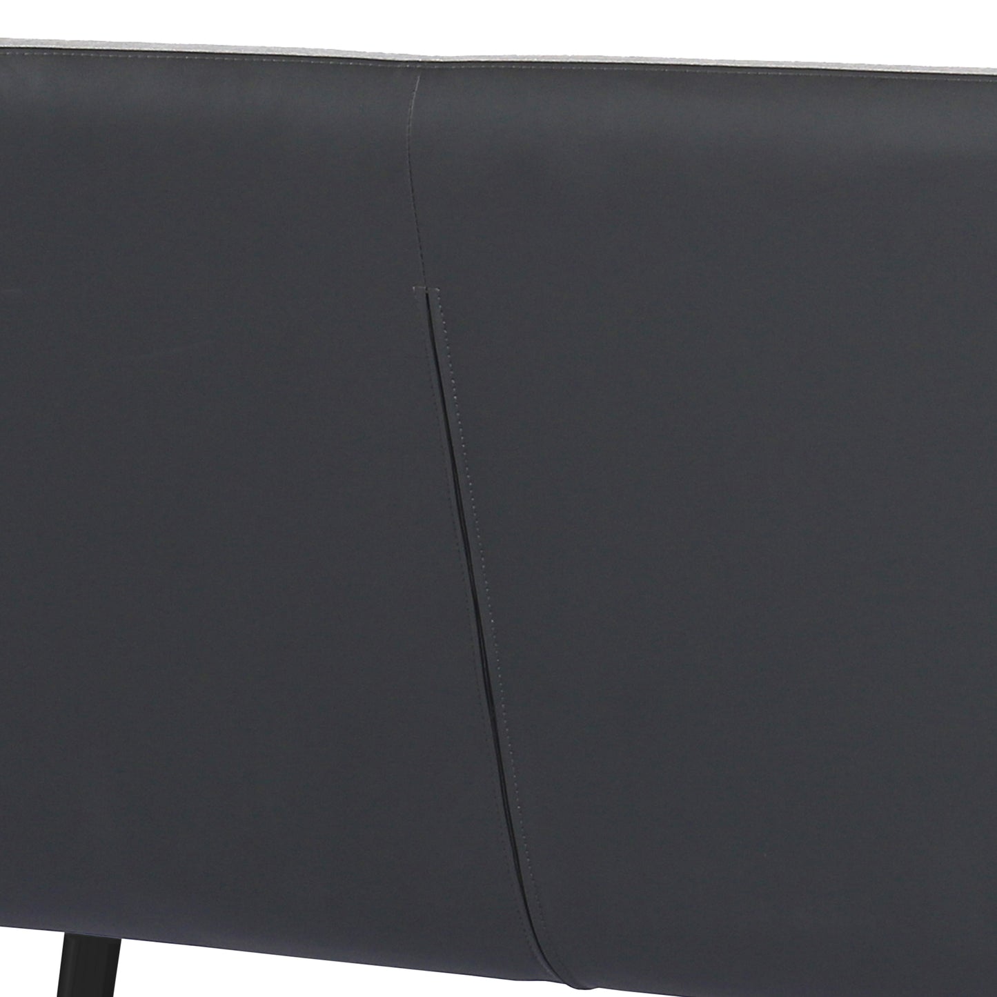 Coronado Contemporary Bench in Brushed Gray and Gray Fabric
