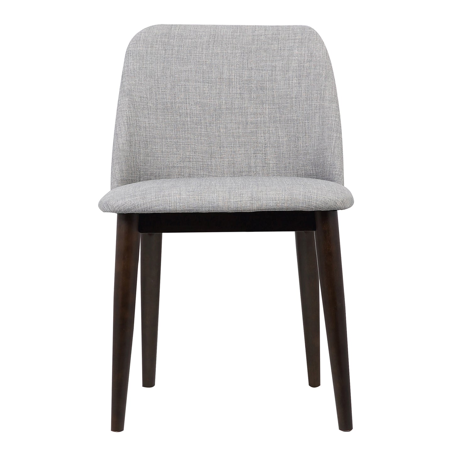 Horizon Contemporary Dining Chair in Light Gray Fabric - Set of 2