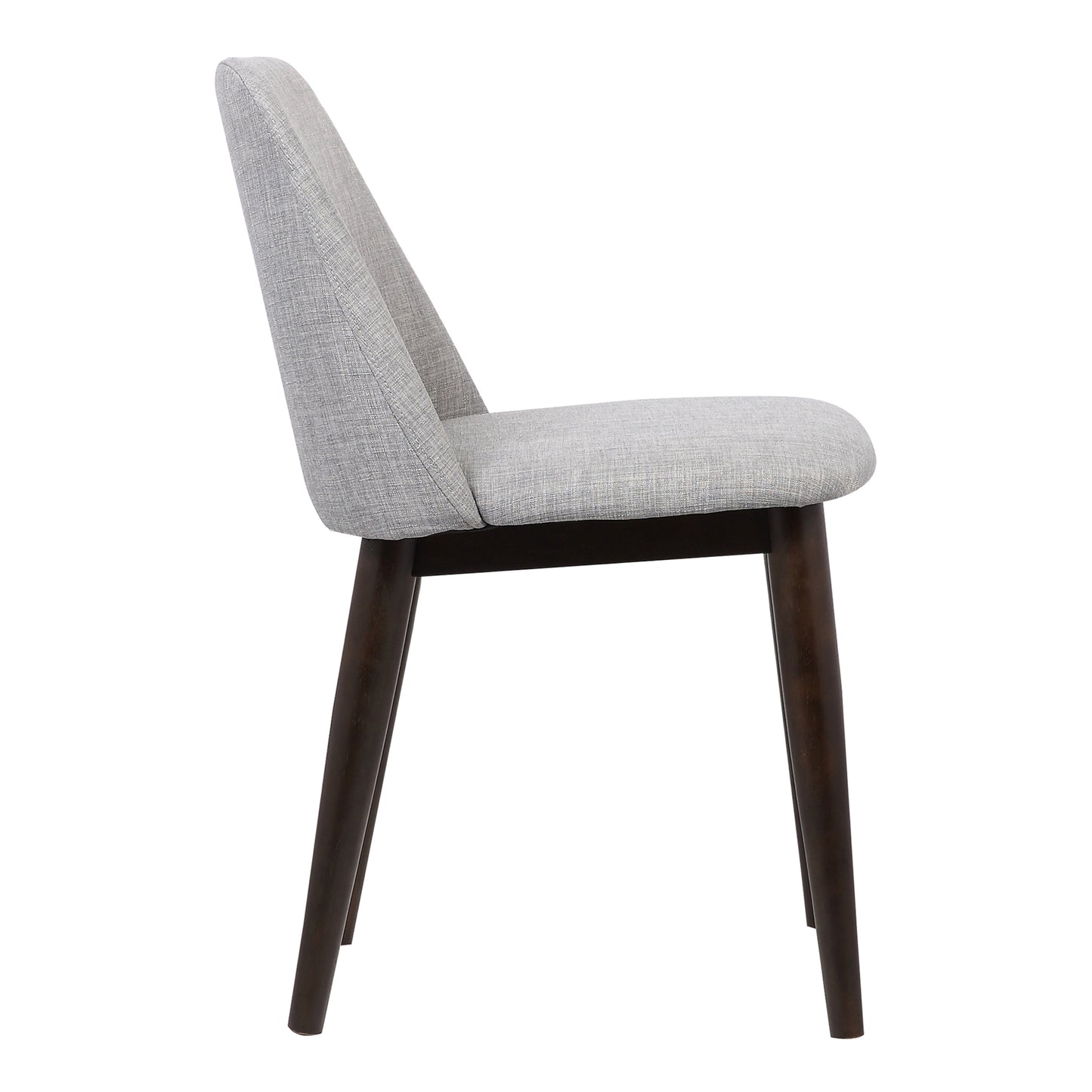 Horizon Contemporary Dining Chair in Light Gray Fabric - Set of 2