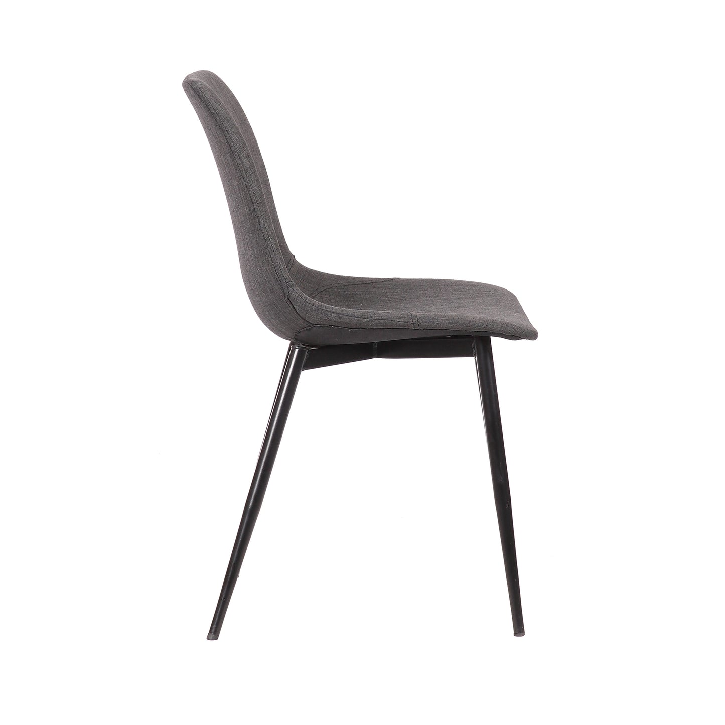 Monte Contemporary Dining Chair in Charcoal Fabric