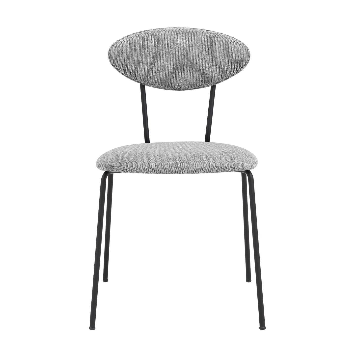 Neo Modern Gray Velvet and Gold Metal Leg Dining Room Chairs - Set of 2