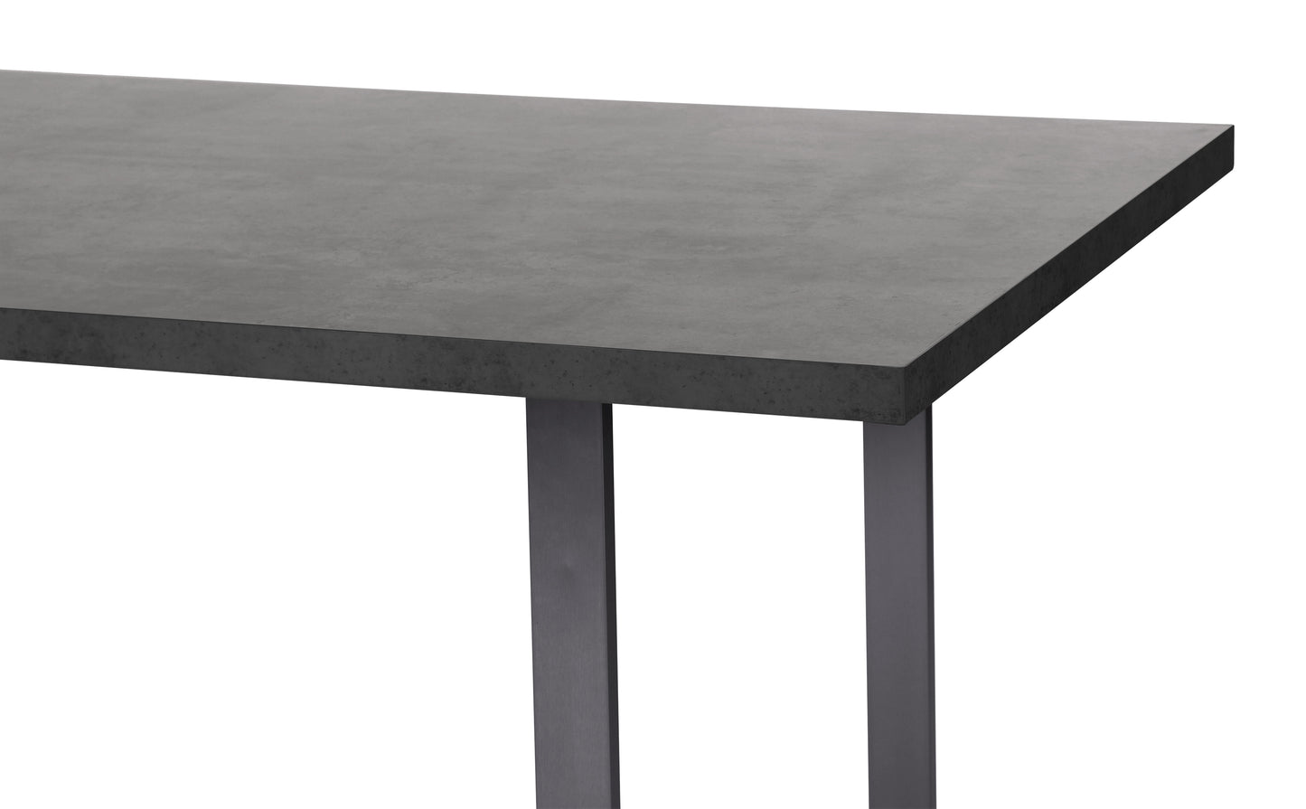 Newark Contemporary Dining Table in Gray and Rusted Black