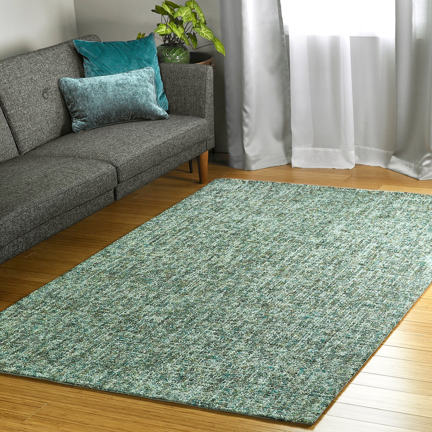 Kaleen Lucero Collection Dark Teal Area Rug 9'6" x 13'