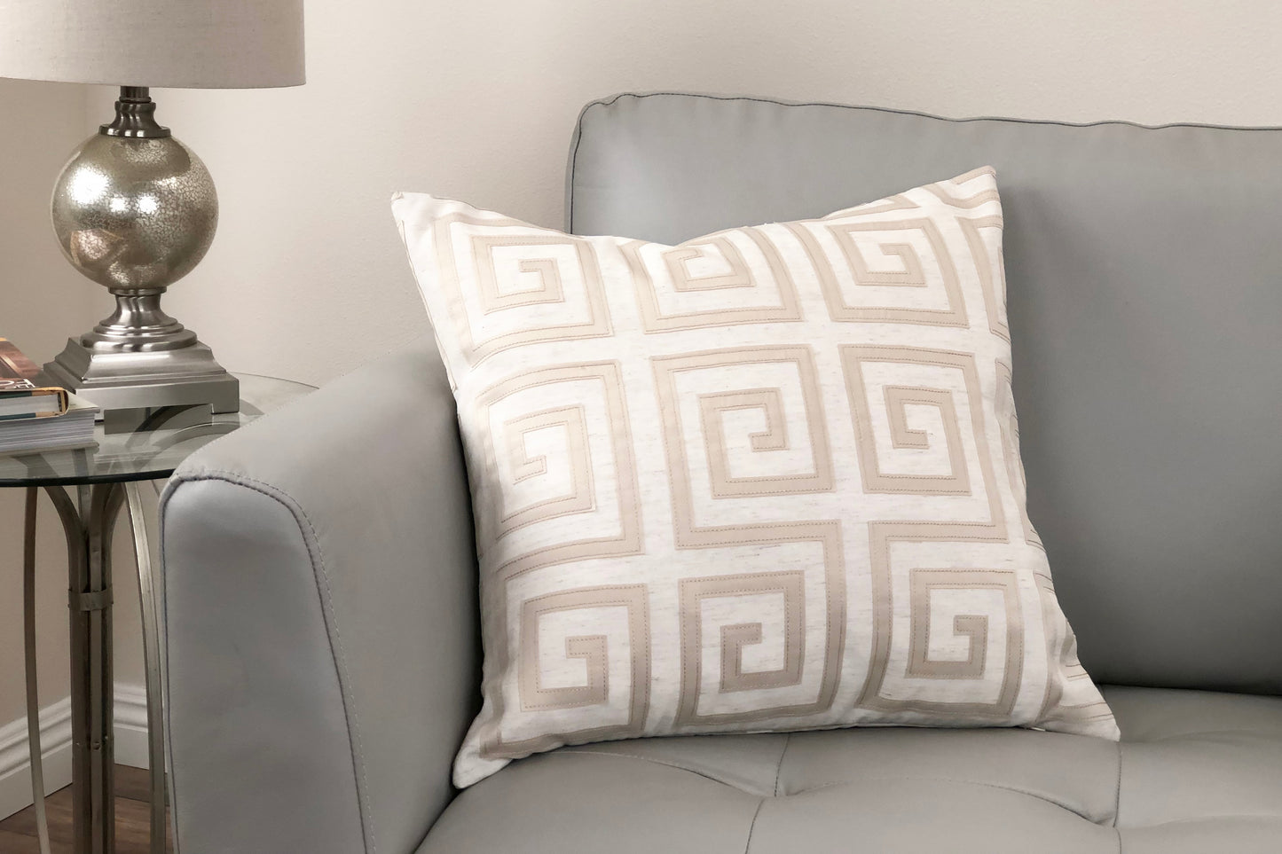 Laguna Decorative Feather and Down Throw Pillow In Beige