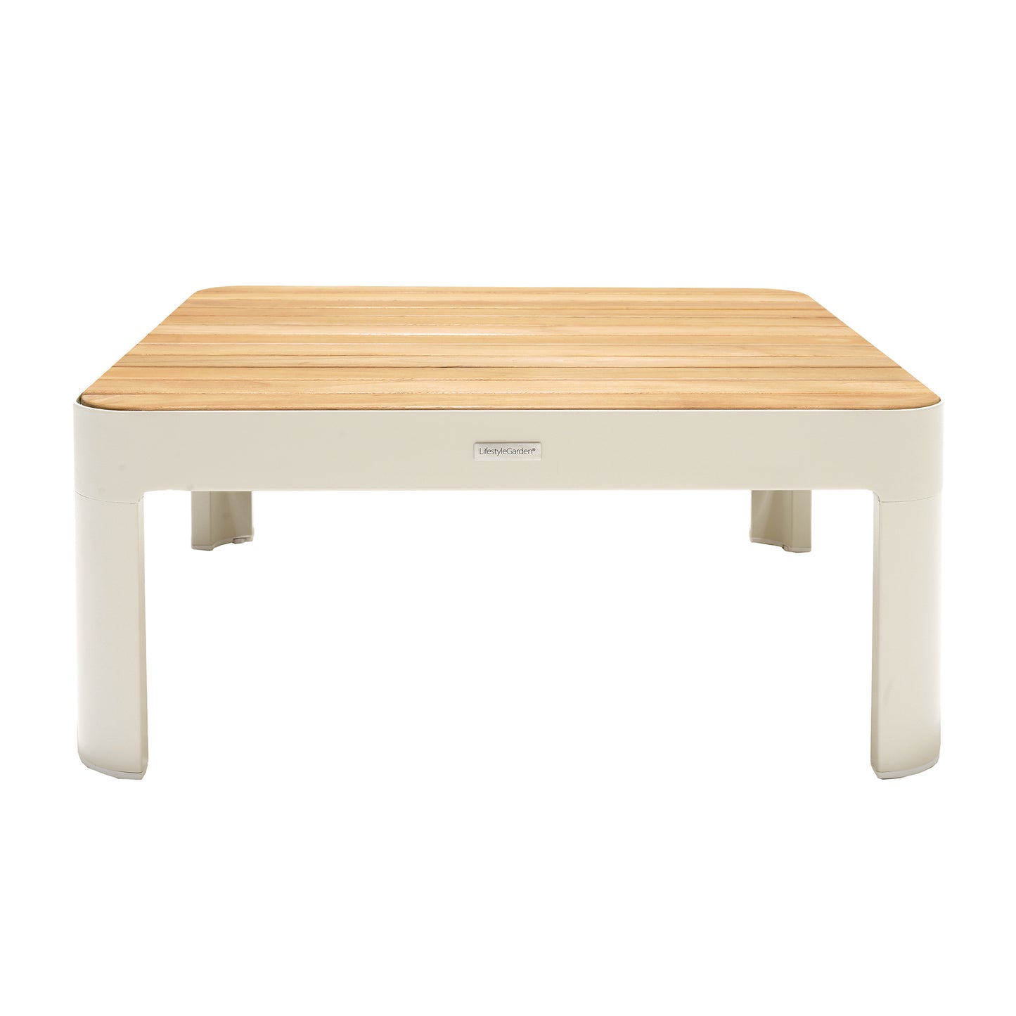 Portals Square Coffee Table in Light Matte Sand Finish