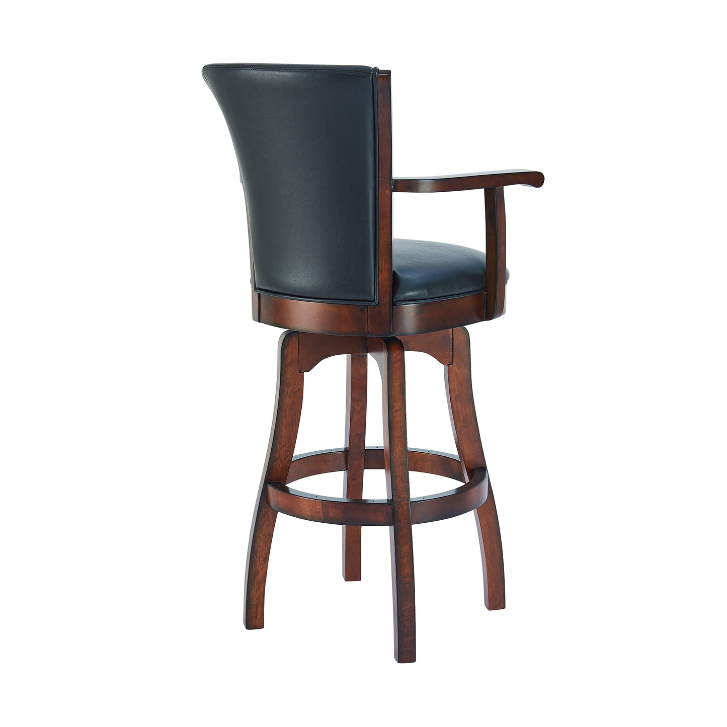 Raleigh Arm 26" Counter Height Swivel Barstool in Rustic Cordovan Finish