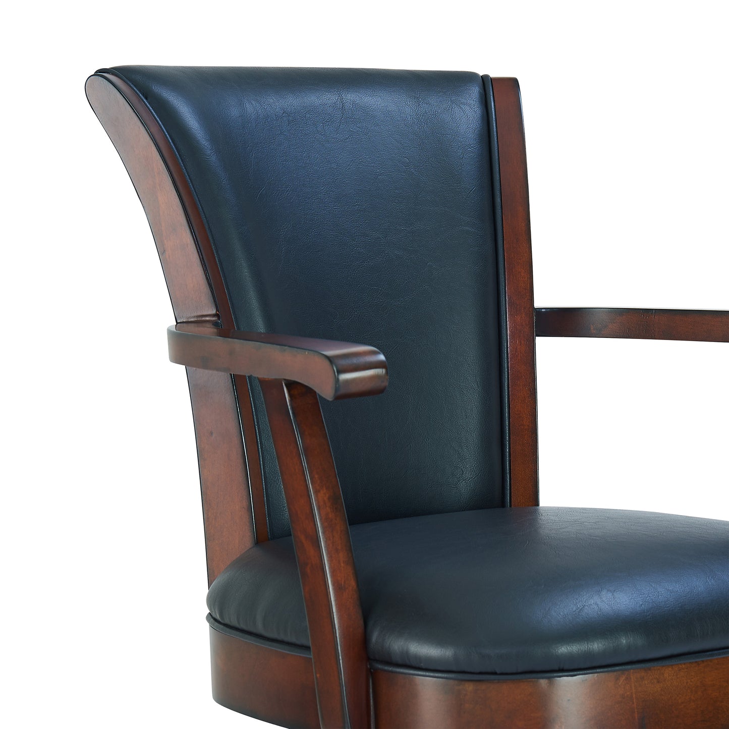 Raleigh Arm 26" Counter Height Swivel Barstool in Rustic Cordovan Finish