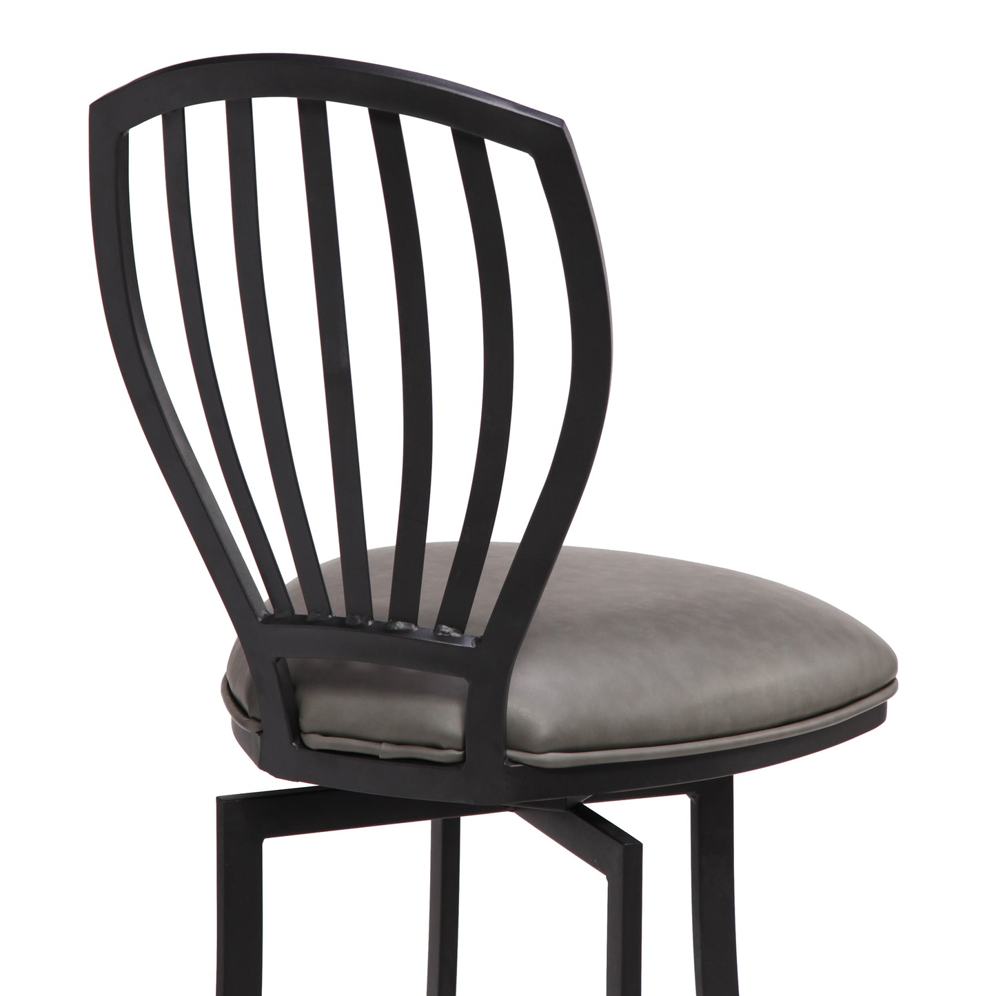 Sandy Contemporary 26" Counter Height Barstool in Matte Black Finish