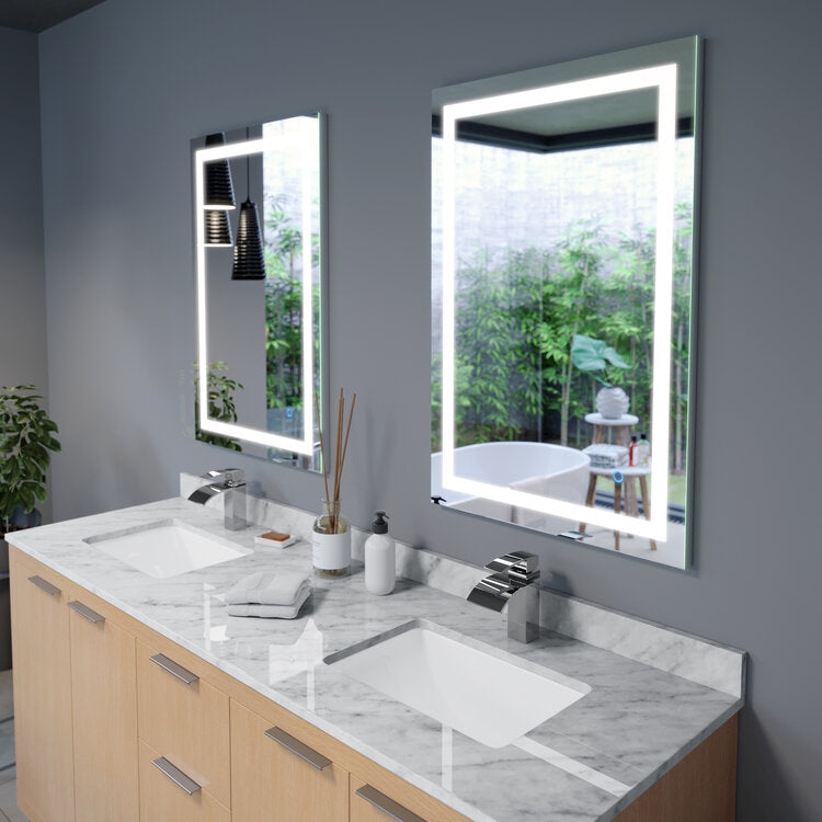 Luci 24x36 Inch LED Mirror with Memory Dimmer and Defogger