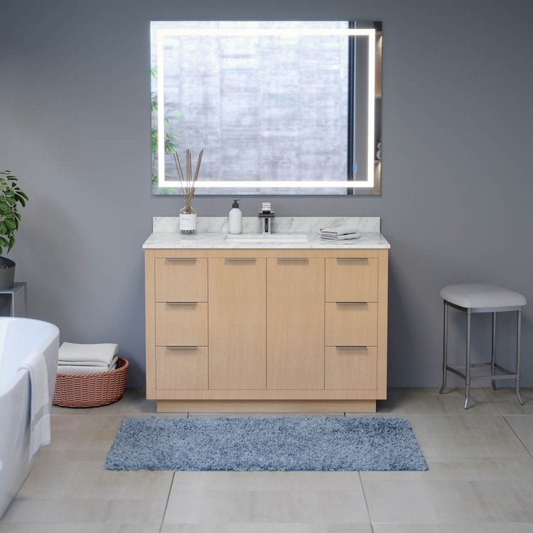 Luci 48x36 Inch LED Mirror with Memory Dimmer and Defogger