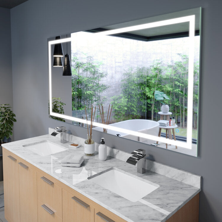 Luci 70x36 Inch LED Mirror with Memory Dimmer and Defogger