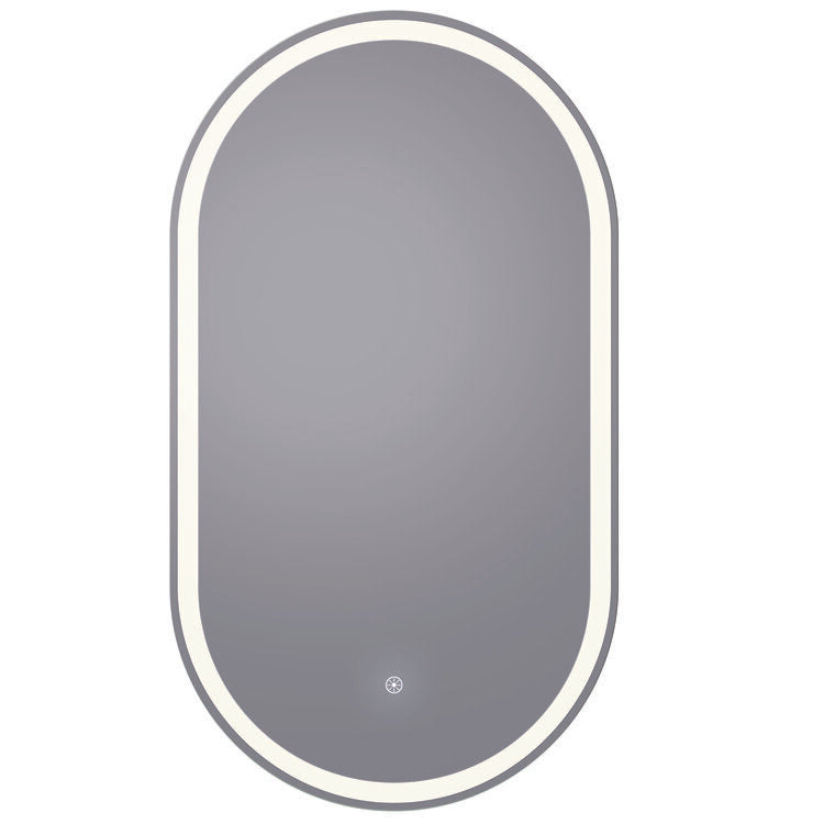 Grace 24x42 Oval Frameless LED Mirror with Memory Dimmer and Defogger