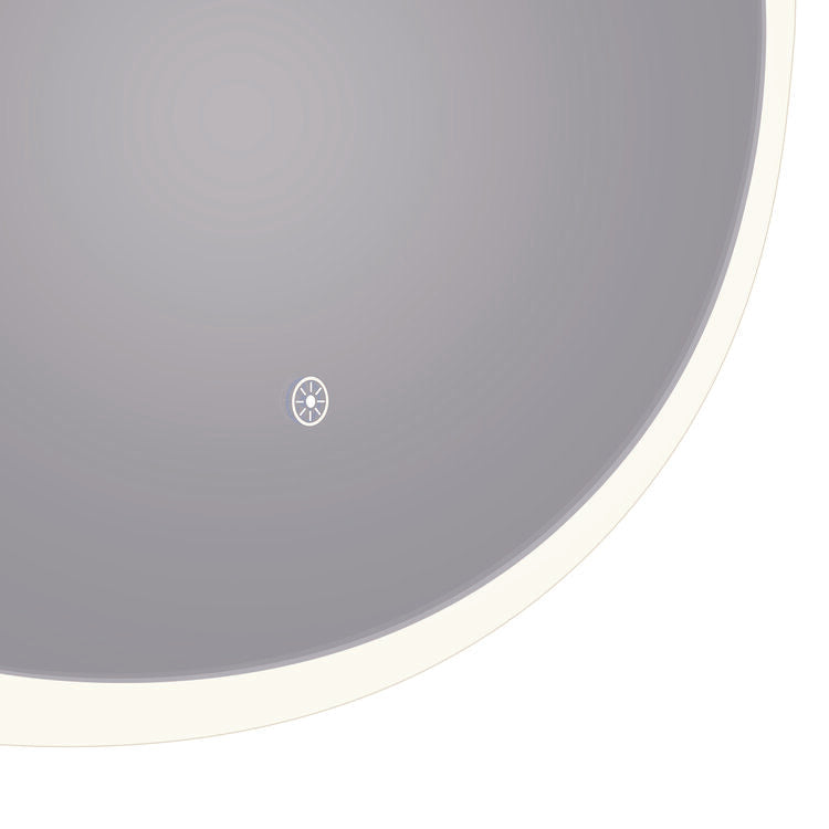 Eva 30x30 Round Perimeter Lighted Mirror with Memory Dimmer and Defogger