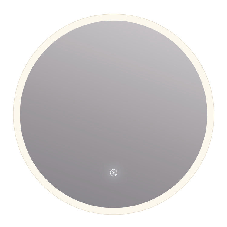 Eva 36x36 Round Perimeter Lighted Mirror with Memory Dimmer and Defogger