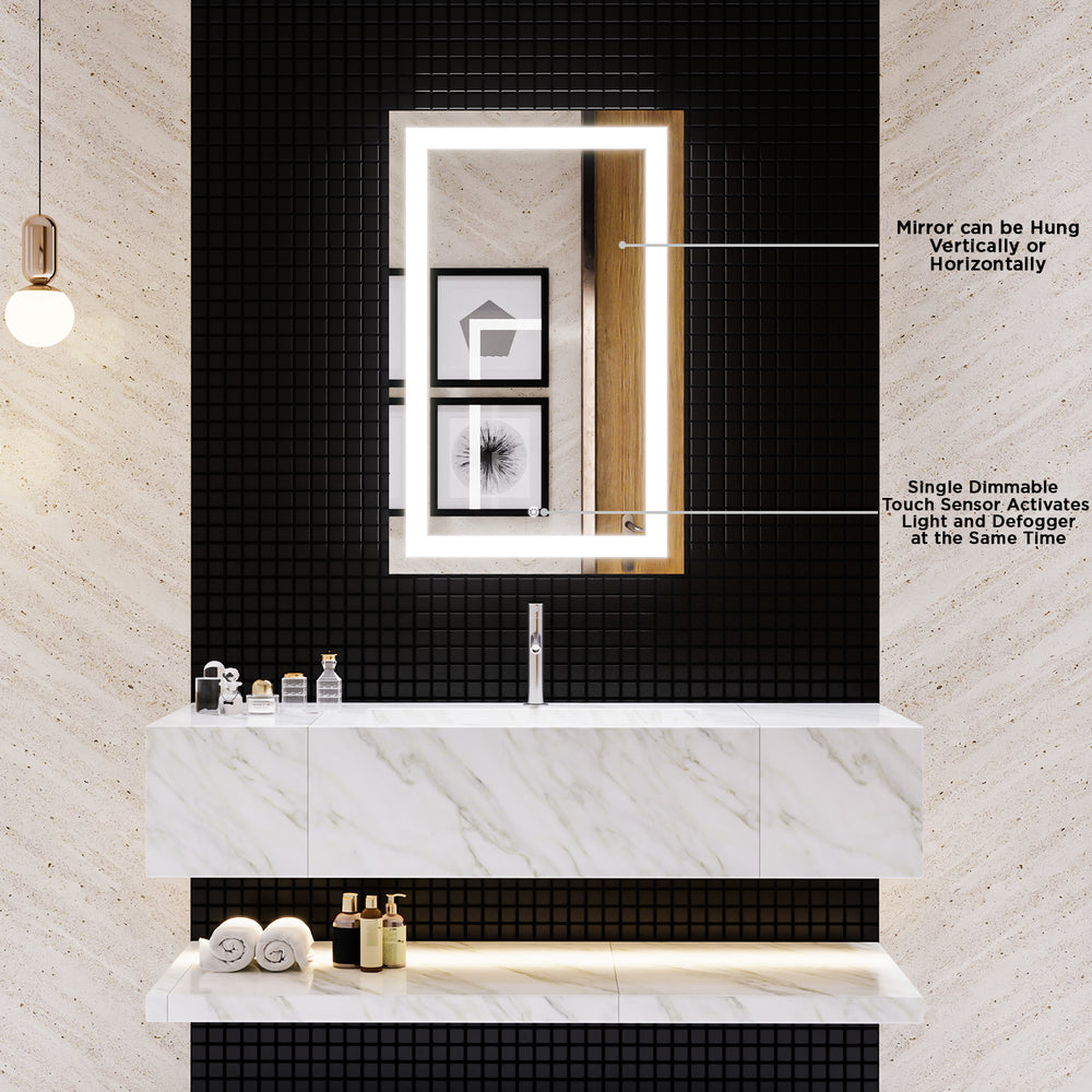 Arpella Lumina 24 in. x 36 in. LED Lighted Vanity Mirror