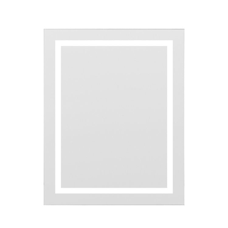 Miramar 24x30 Lighted Mirror with Dimmer and Defogger, Wall Switch Direct