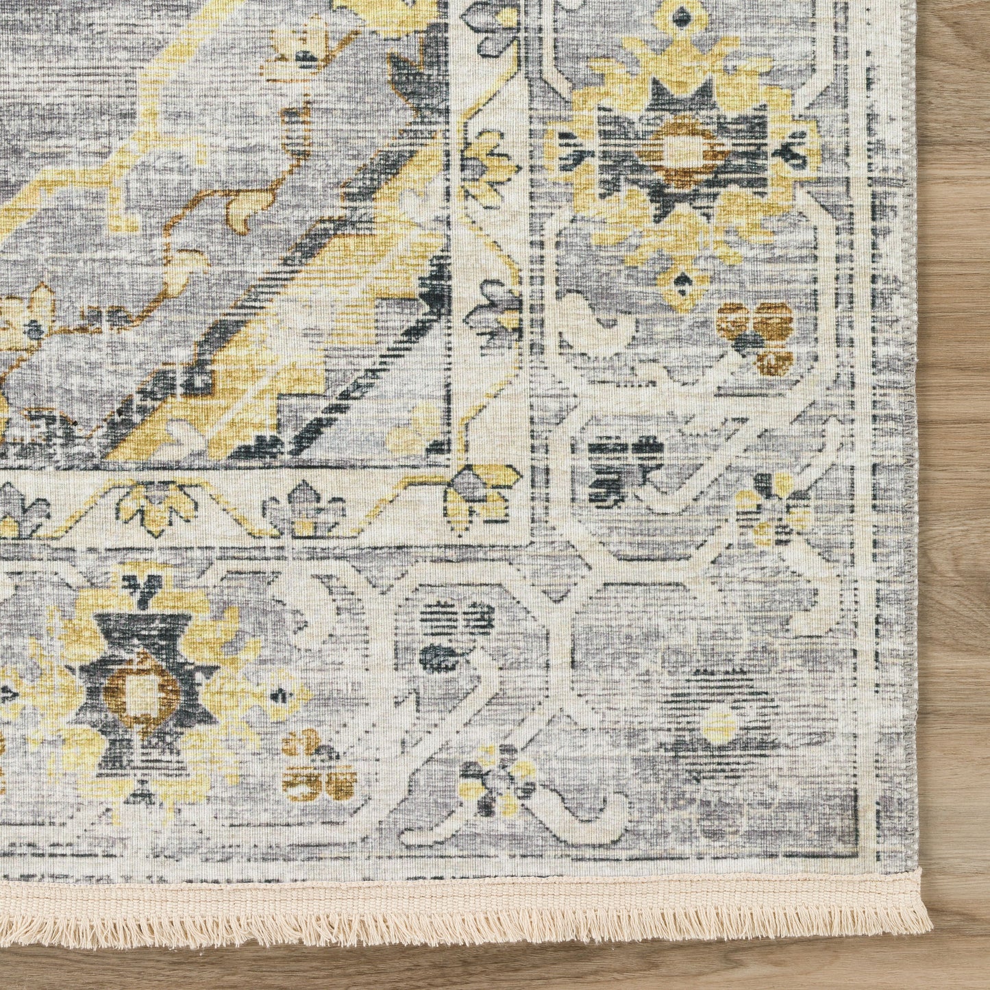 Indoor/Outdoor Marbella MB1 Grey Washable 2'3" x 12' Runner Rug