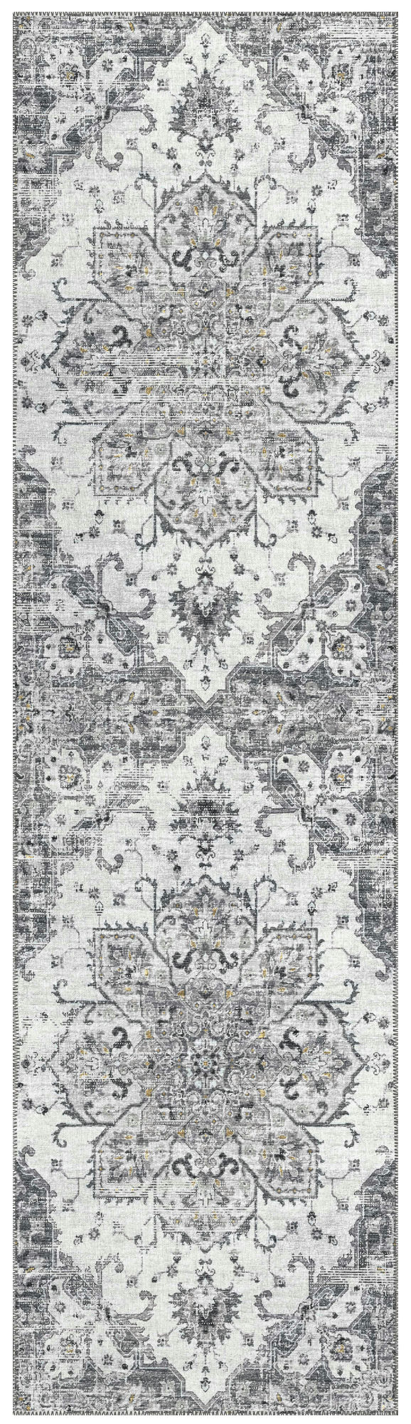 Indoor/Outdoor Marbella MB3 Linen Washable 2'3" x 7'6" Runner Rug