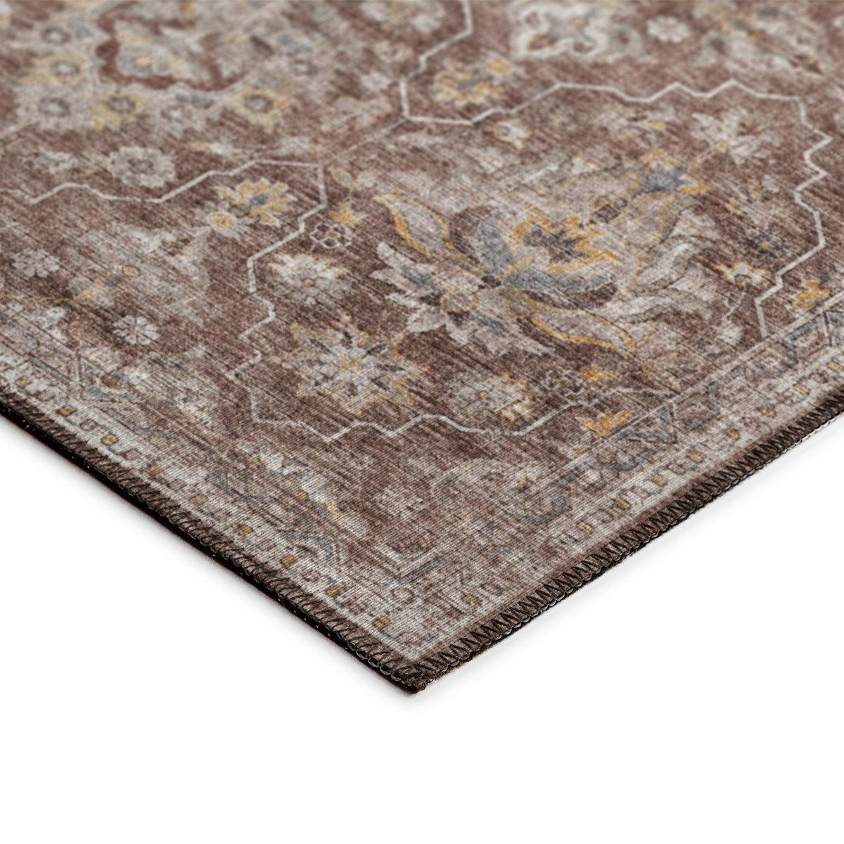 Indoor/Outdoor Marbella MB4 Mocha Washable 2'3" x 10' Runner Rug