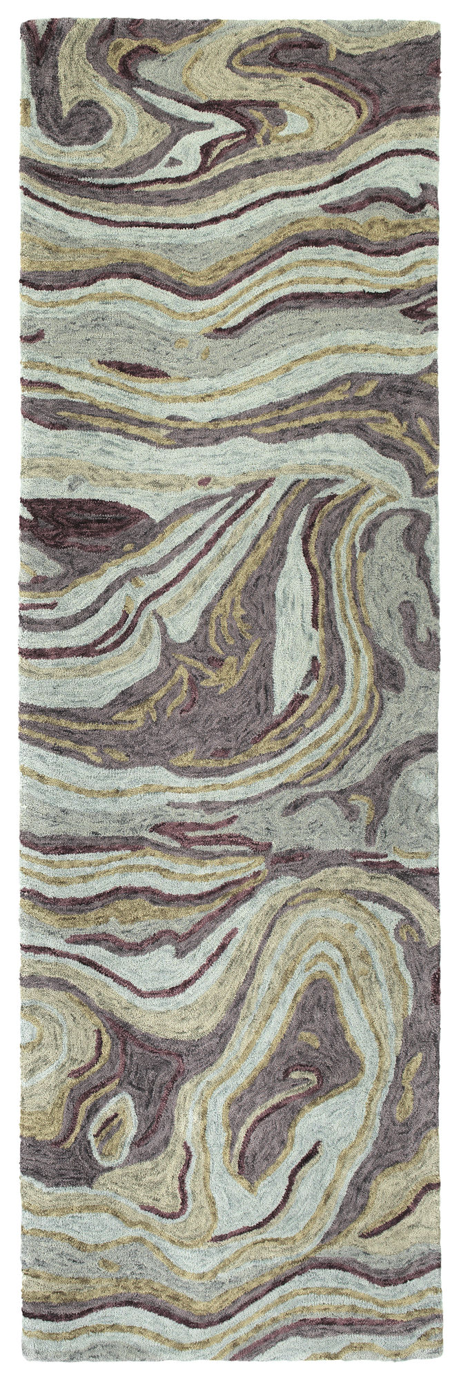 Kaleen Marble Collection Dark Aubergine Throw Rug 2' x 3'