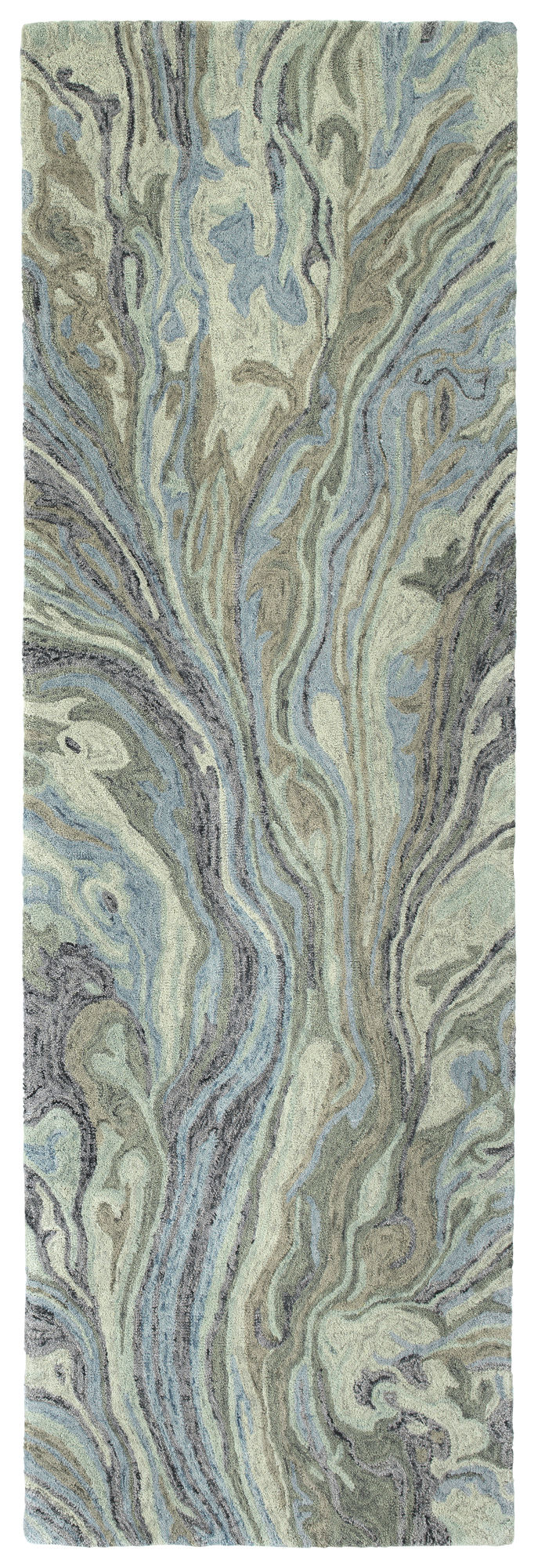 Kaleen Marble Collection Blue Sky Runner 2'6" x 8'