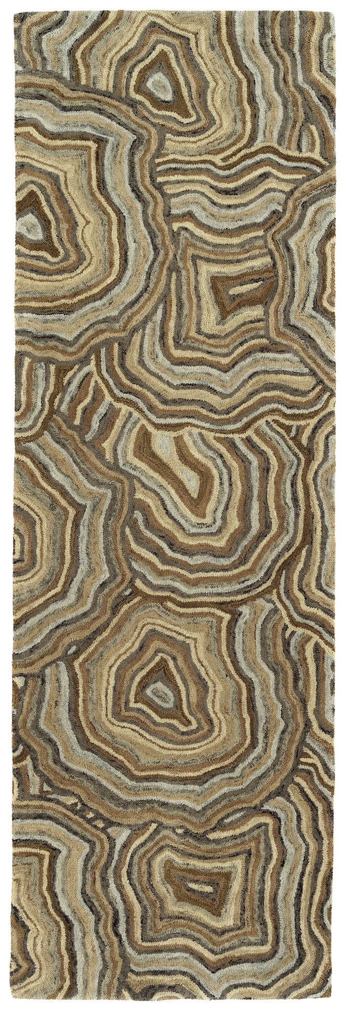 Kaleen Marble Collection Dark Brown Runner 2'6" x 8'