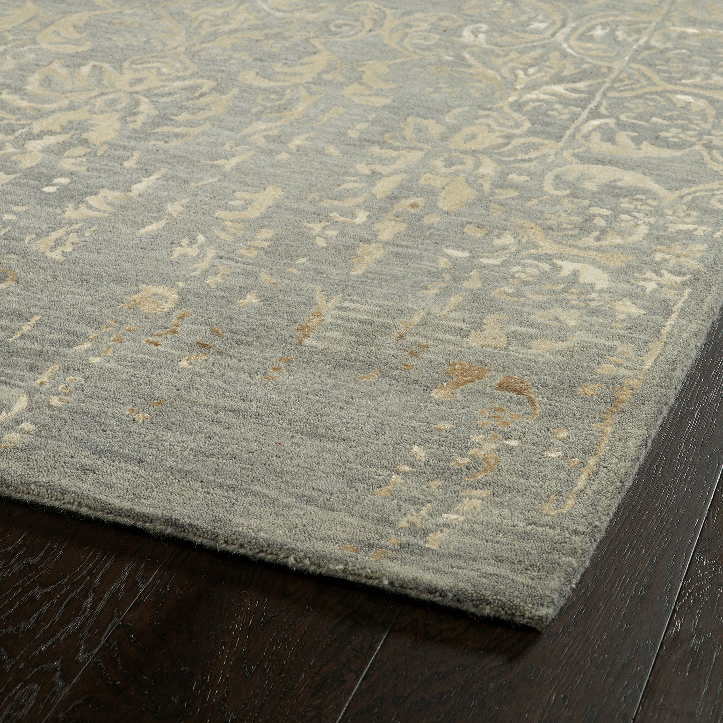 Kaleen Mercery Collection Light Bronze Throw Rug 2' x 3'