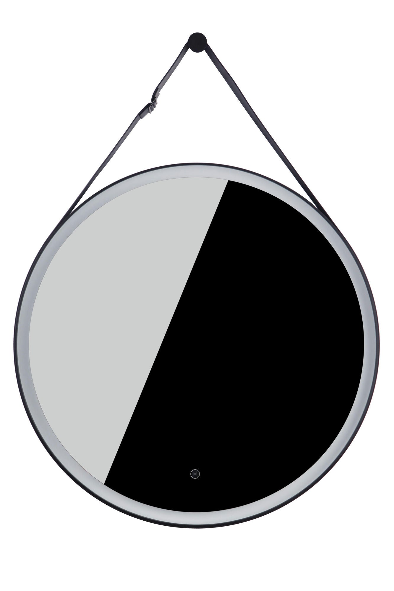30†Round LED Mirror w/ dimmer and removable decorative strap & hardware, 3000K