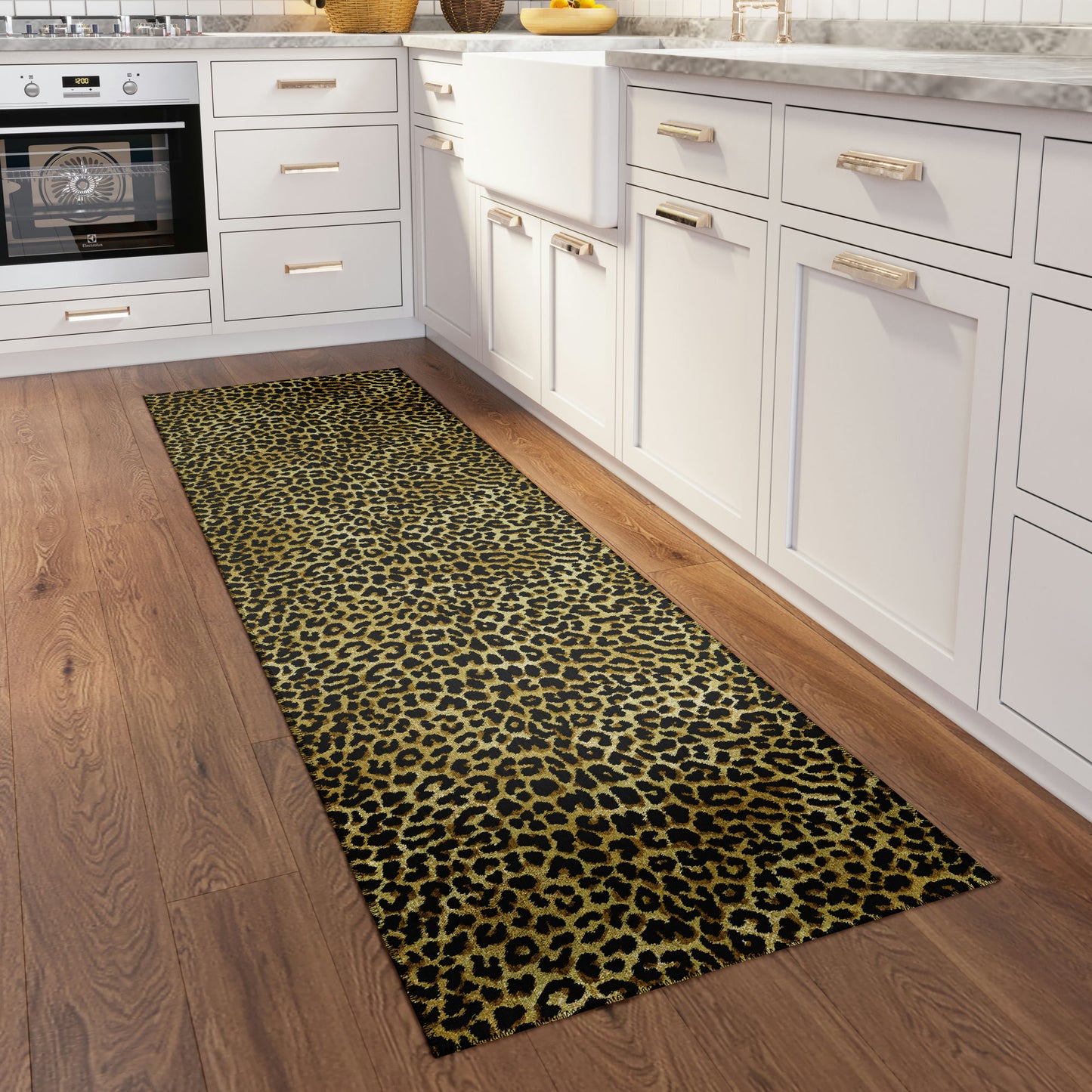 Indoor/Outdoor Mali ML2 Gold Washable 2'3" x 7'6" Runner Rug