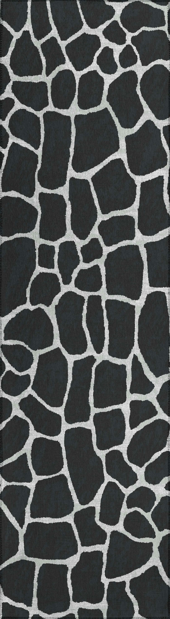 Indoor/Outdoor Mali ML4 Midnight Washable 2'3" x 12' Runner Rug