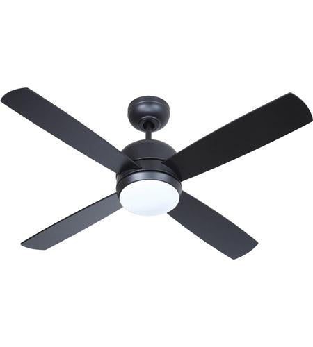 44" Montreal Ceiling Fan in Flat Black, MN44FB4-LED-UCI