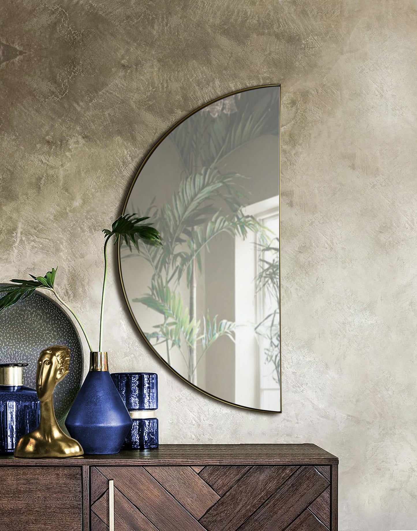 Halfmoon Semicircle Mirror 20.5 X 40 X 1