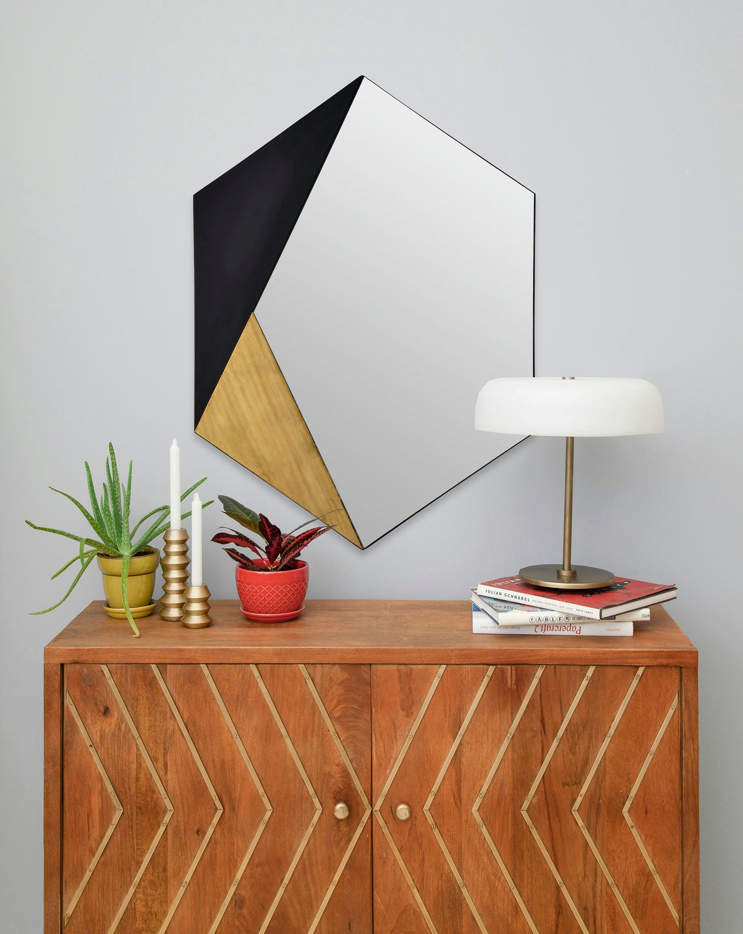 Cad Hexagon Mirror 30 X 40 X 1