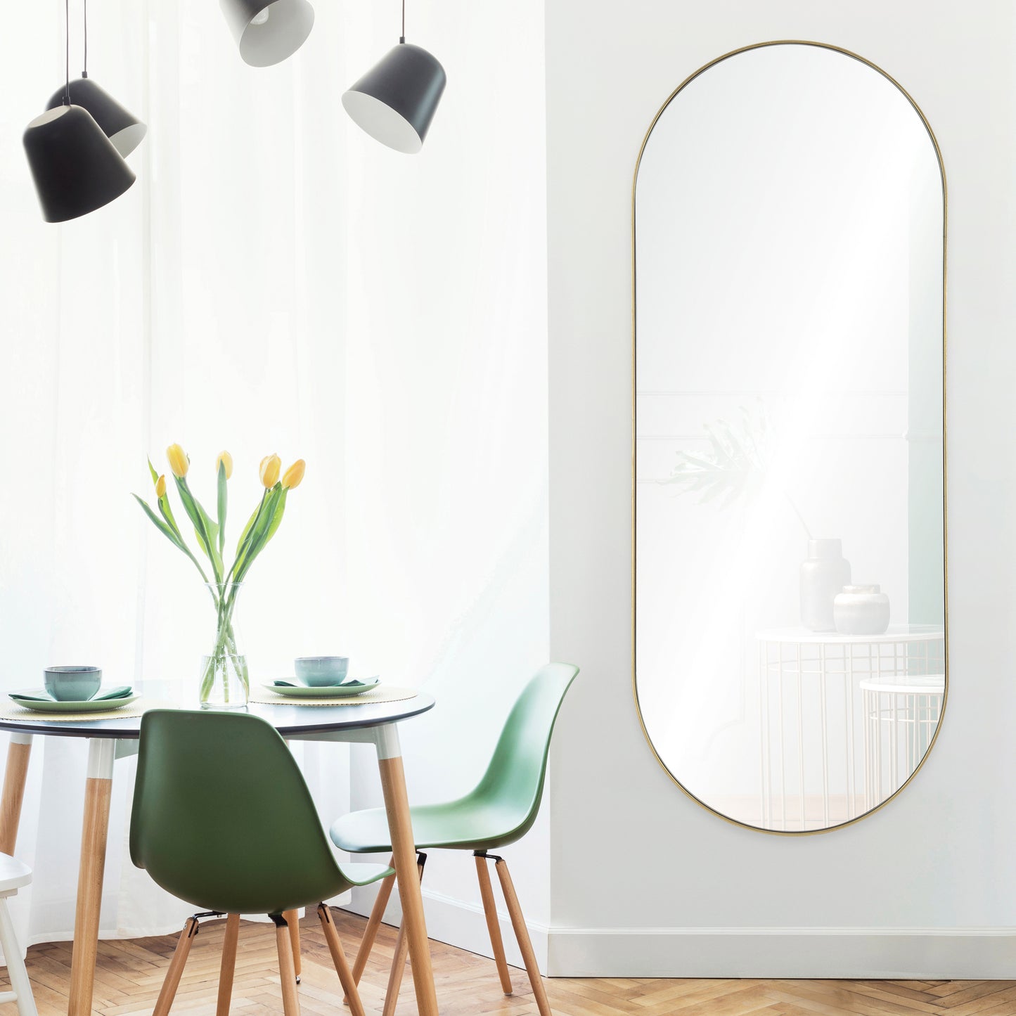 Marius Oval Mirror 24 X 60 X 1