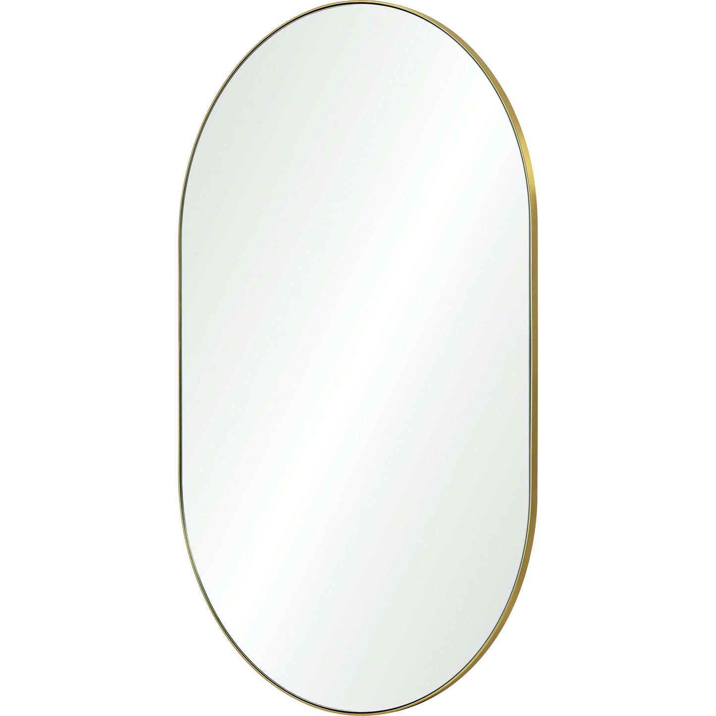 Beckah Satin Brass Iron Mirror (26X40)