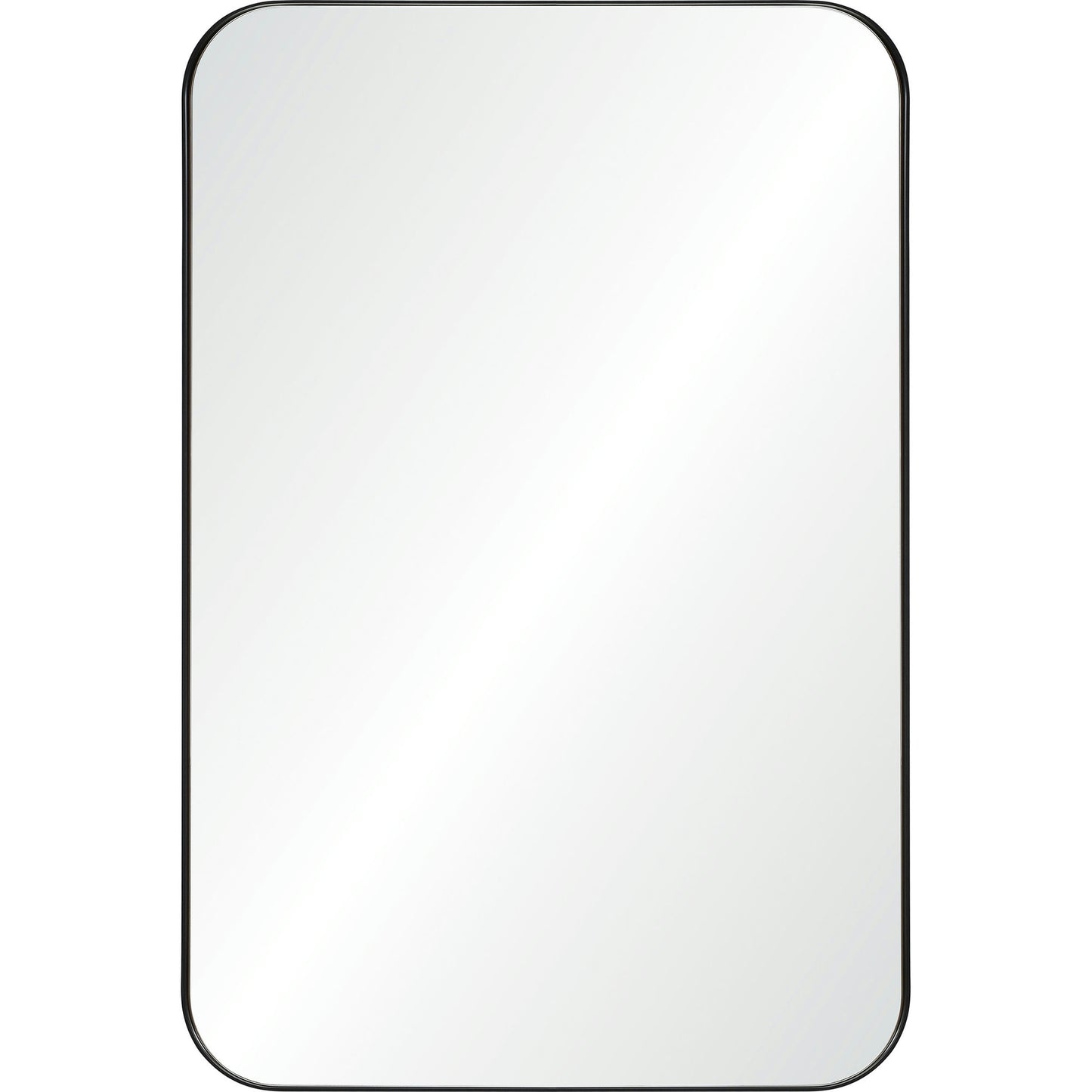 Glencoe Matte Black Iron Mirror (24X36)