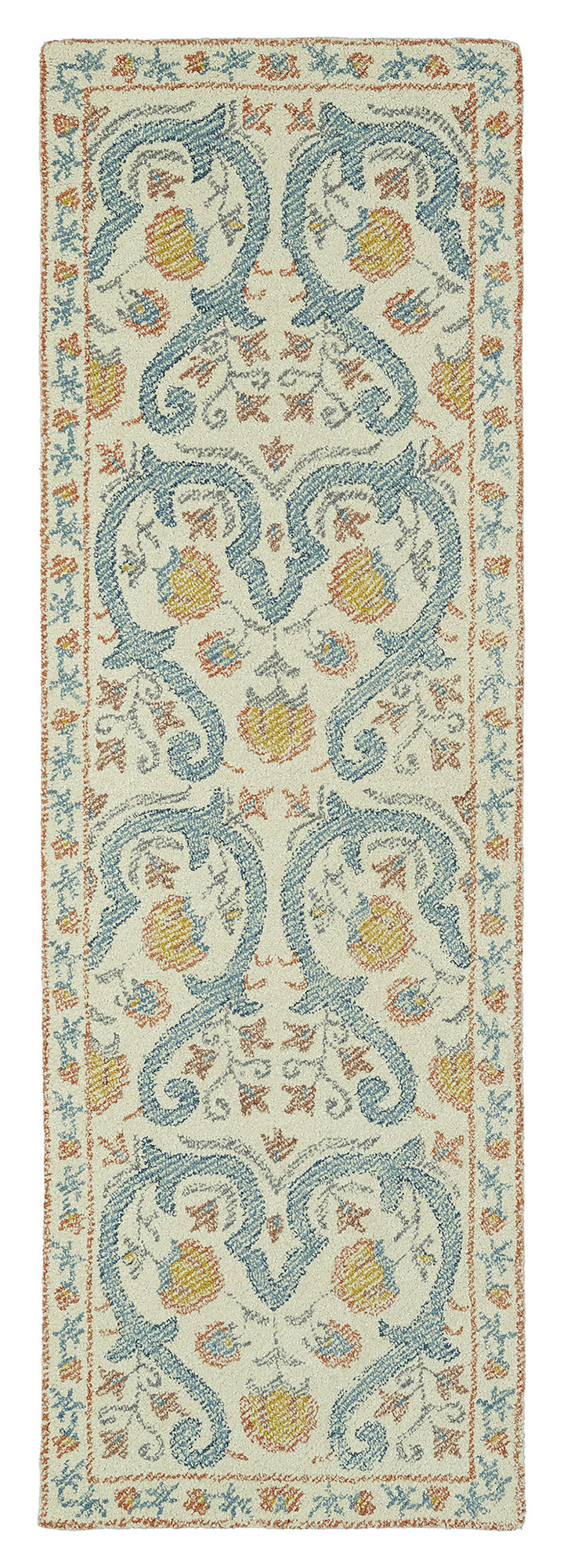 Kaleen Montage Collection Light Teal Runner 2'6" x 8'