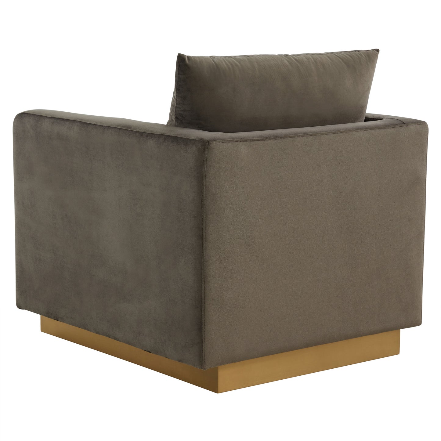 LeisureMod Nervo Velvet Accent Armchair In Dark Grey