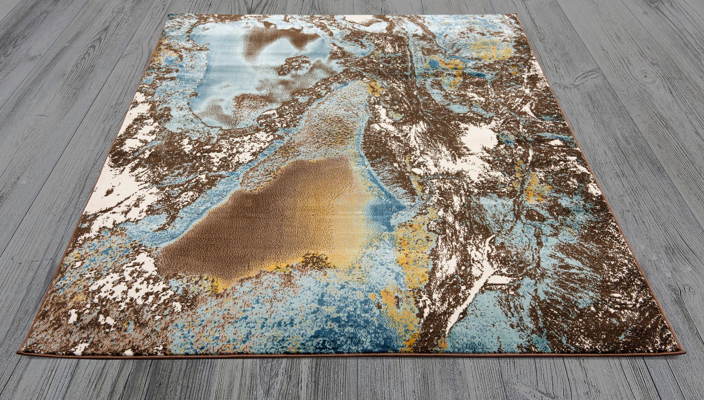 Nubuck-Ls429-Blue_Gray-7.10 X 10.6 Area Rug