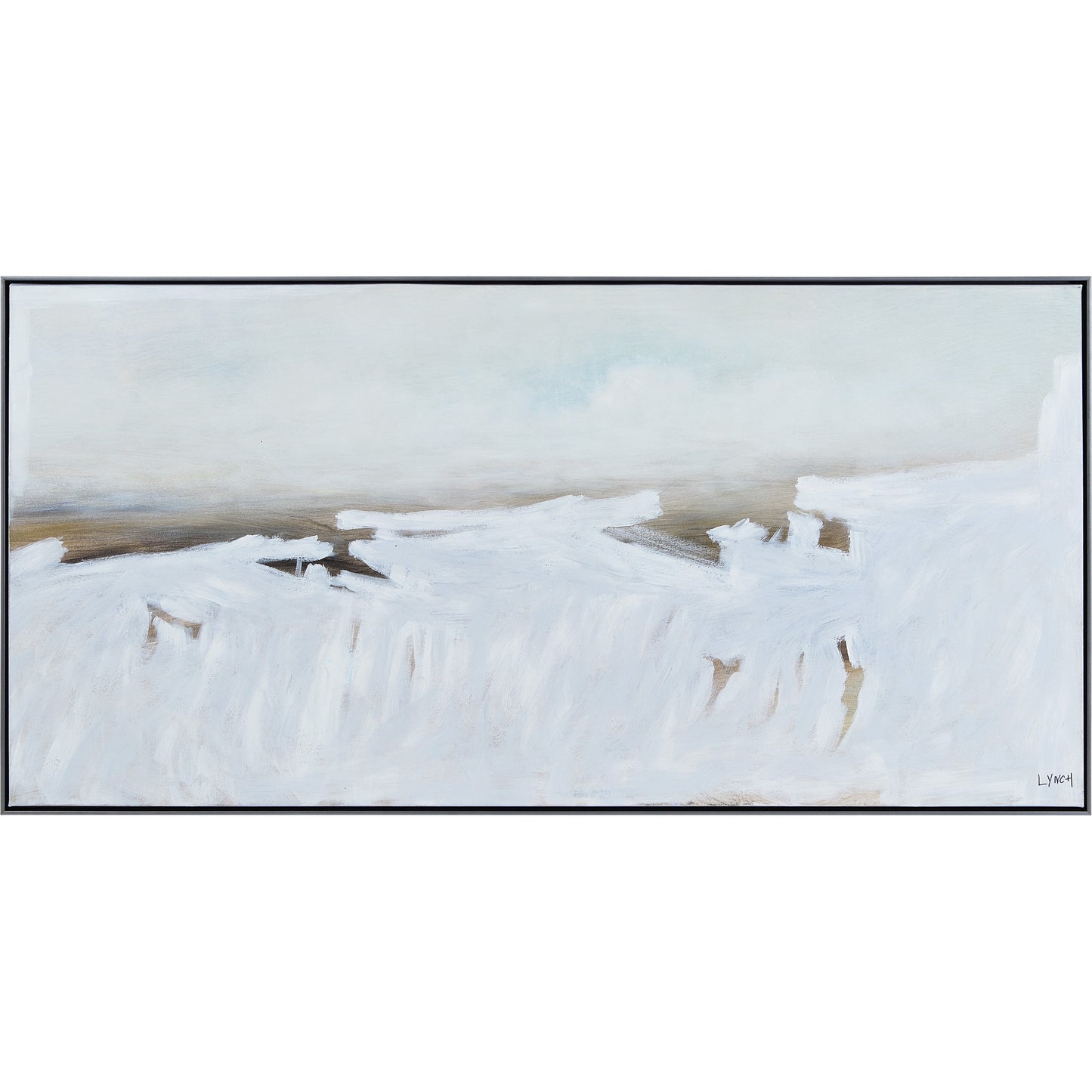 Lynch Blanche Rectangular Canvas - Wrapped 60 X 30 X 2