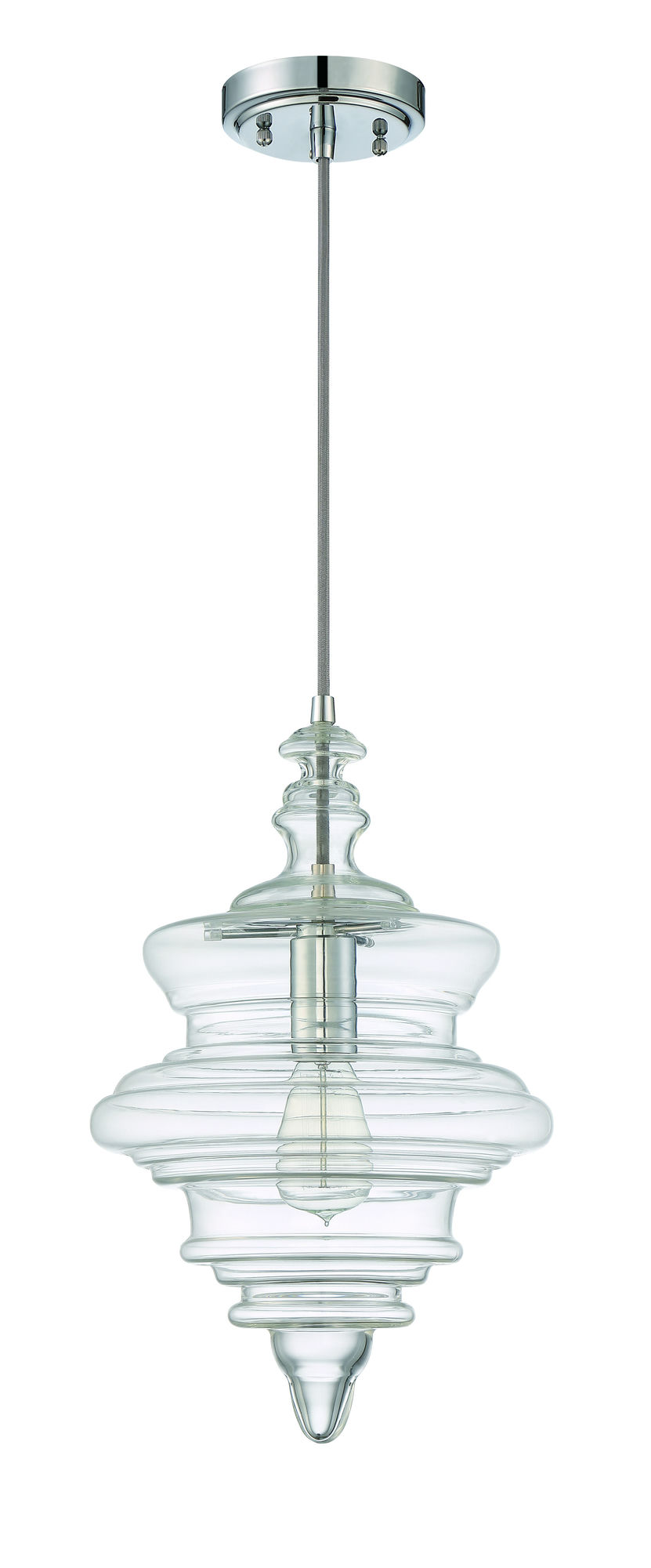 1 Light Mini Pendant with Cord in Chrome, P600CH1