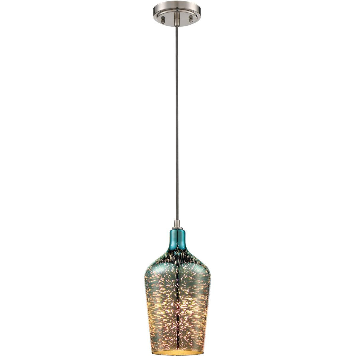 1 Light Mini Pendant in Brushed Polished Nickel, P720BNK1